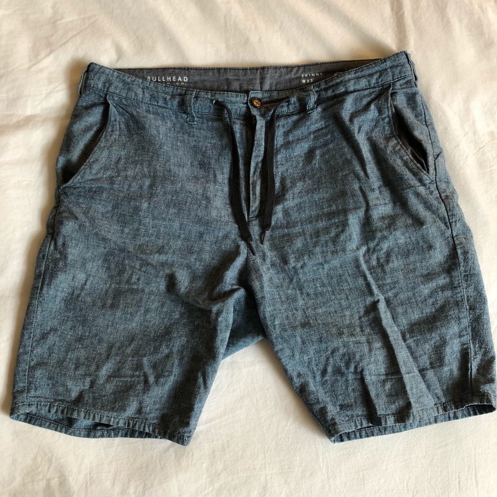 PacSun Bullhead - Blue Chambray Shorts